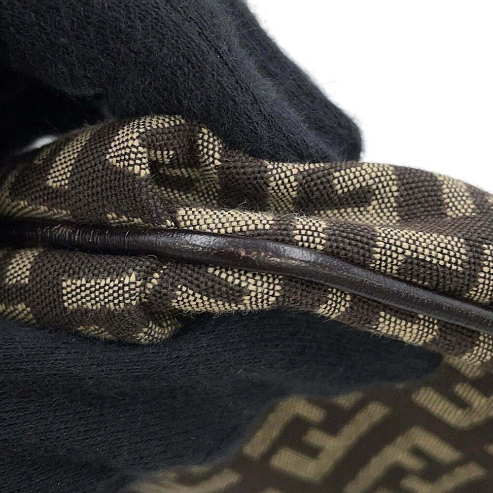 FENDI Brown Leather Zucca Shoulder Bag - Picture 8 of 16